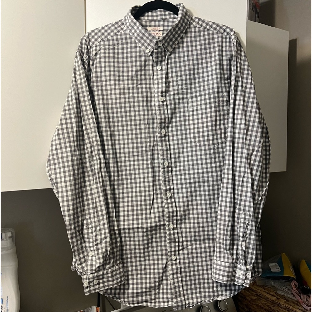 Merona Checkered Button Down shirt XL